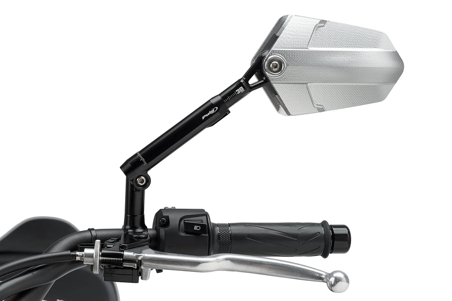 HARLEY-DAVIDSON SPORTSTER S RH 1250 S [2025] - PUIG Explorer rear view mirror left | Black / anodized aluminum | PUIG 014ND