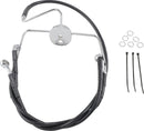 harley davidson flhr [DRAG SPECIALTIES] - Extended Black Vinyl Brake Line Kit-1