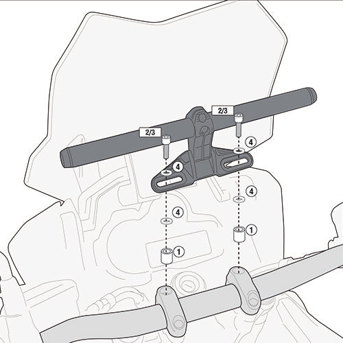 Suzuki KATANA 1000 [GIVI] - Montagekit für Smart Bar oder Smart Mount