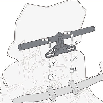 Honda XL 125 V Varadero [GIVI] - Montagekit für Smart Bar oder Smart Mount