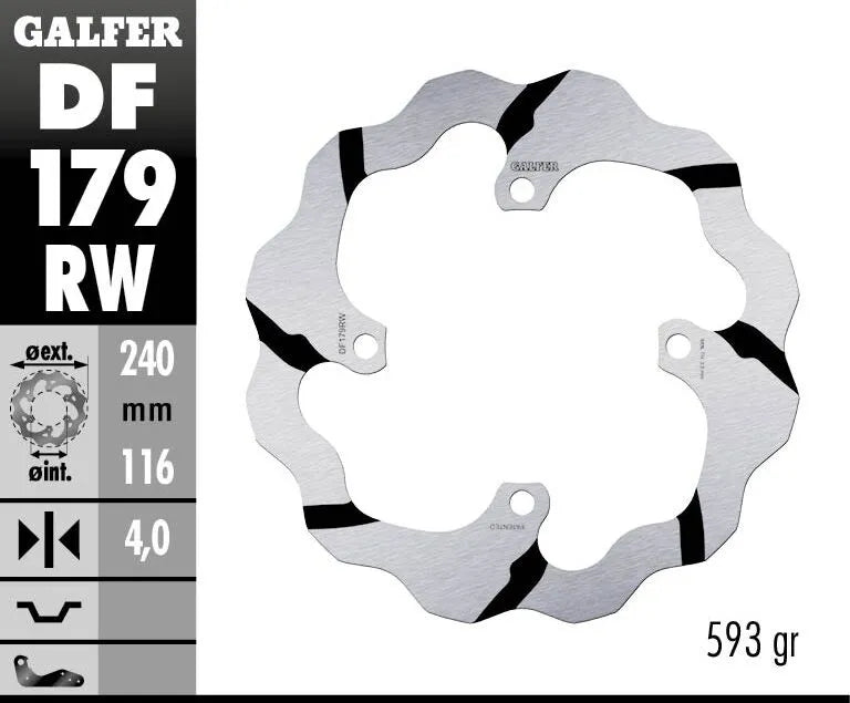 Kawasaki KX 450 F (KX 450 F) [2015-2018] - BRAKE DISC FIXED WAVE GROOVED OVERSIZE – Picture 2