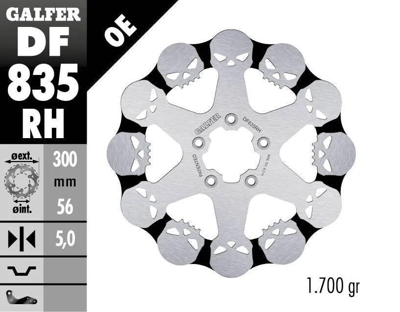 Harley-Davidson VRSCX 1250 V-Rod Screamin Eagle [2007] - Fixed brake disc Skull - Image 2