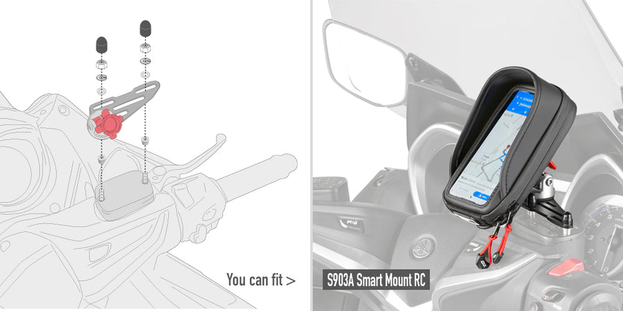 Honda CRF 1000 L Africa Twin [2016–2019] – Montagekit für Smart Mount RC S903A
