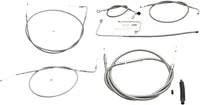 Harley Davidson FLS [LA CHOPPERS] – Standard Edelstahl-ummanteltes Lenkerzug-/Bremsleitungskit
