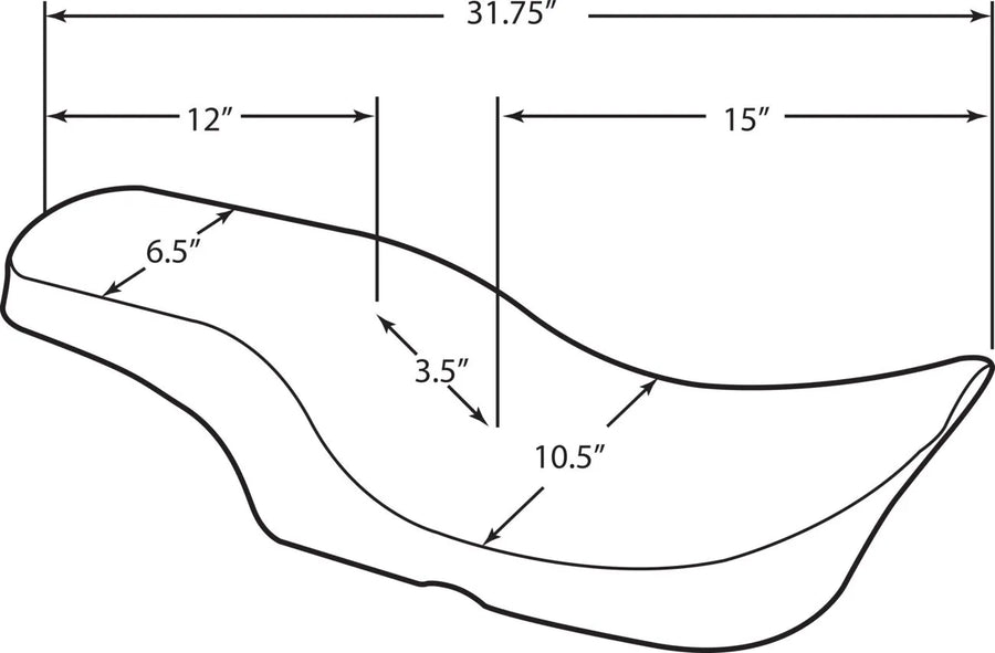 harley davidson flhri [DRAG SPECIALTIES] – Spoon-Style 2-Up Seat