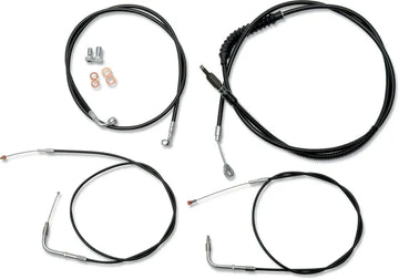 Harley Davidson Fxst [LA CHOPPERS] – Standard Schwarz Vinyl Lenkerzug/Bremsleitung Kit
