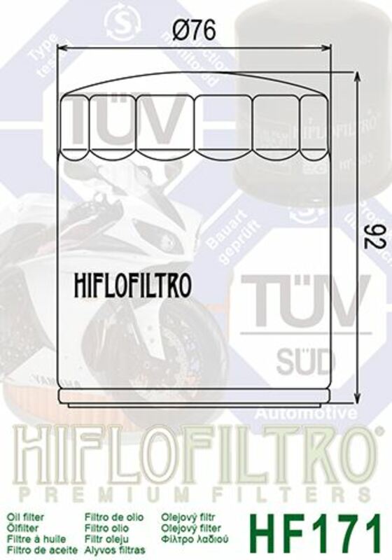 Harley -Davidson Ultra Limited Flhtk [HiFlofiltro] - oil filter