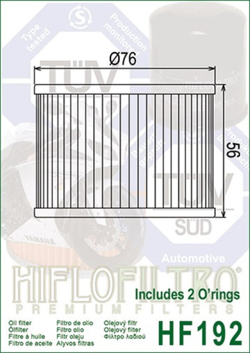 Triumph Thunderbird Classic 900 [HiFlofiltro] - oil filter - 0