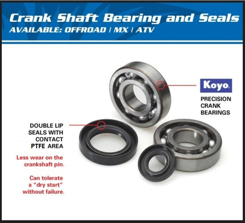 Yamaha Dt 400 [ALL BALLS] - crankshaft bearing and oil seal set