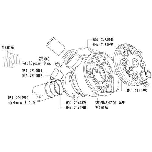 Rieju RS 3 [2013] - cylinder kit - Ø50mm