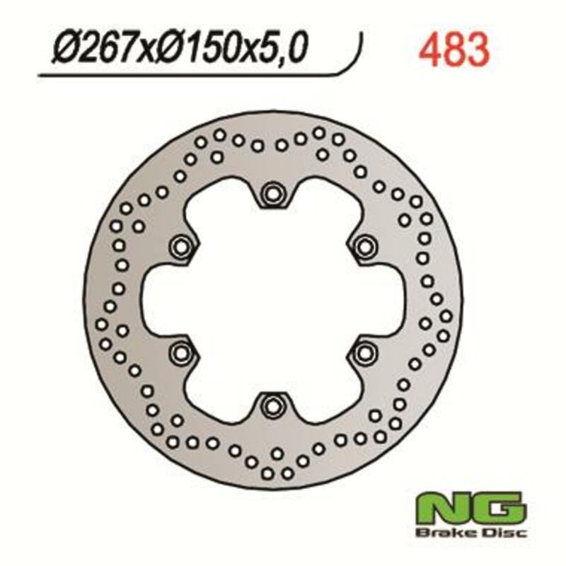 Yamaha Fz 6 [NG BRAKE DISC] - round rigid brake disc