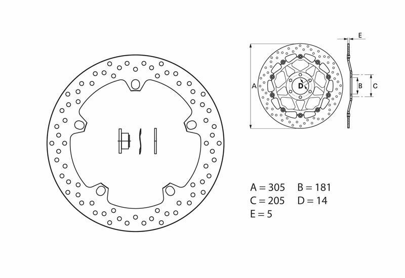 Bmw R 1250 Gs Adventure [BREMBO] - Series Oro round rigid brake disc