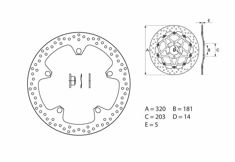 Bmw R Ninet Urban G [BREMBO] - Series Oro round rigid brake disc