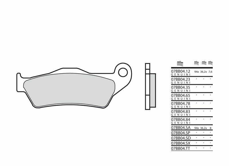 Aprilia SX 125 KX1 [Brembo] - brake pads