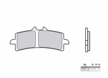 Ktm Super Duke 1290 [BREMBO] - Genuine sintered metal brake pads - 07BB3793
