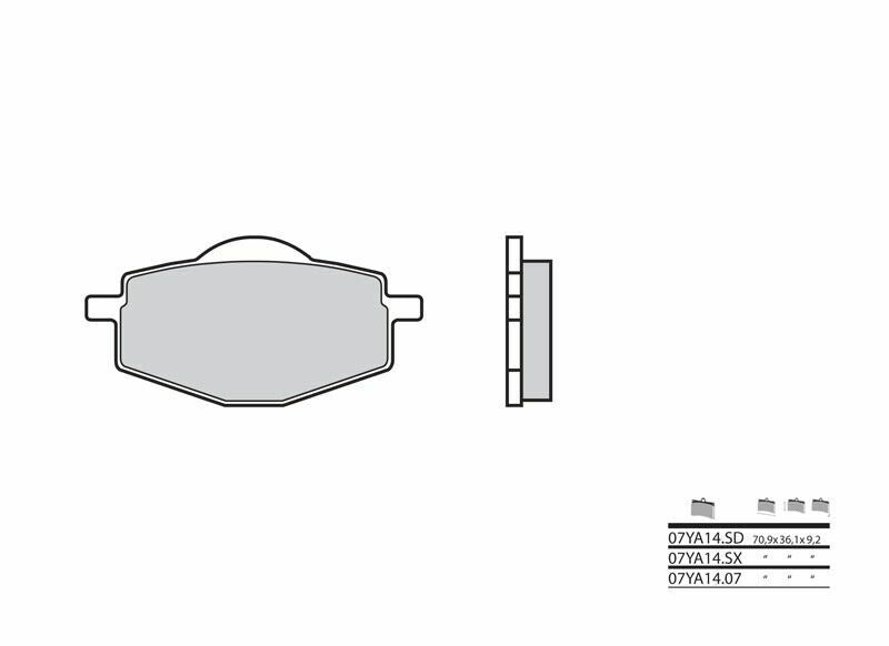 Yamaha TT 600 [Brembo] - off -road sinter metal brake pads