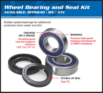 Bmw R 1100 Rs 259 [ALL BALLS] - Front wheel bearing kit BMW R850R - 0