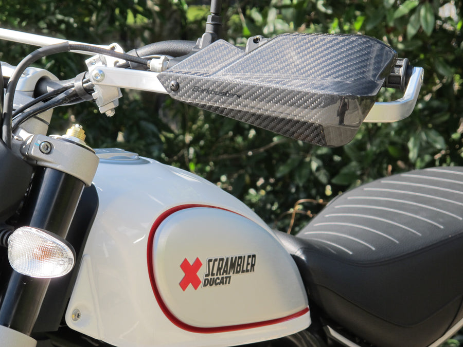 Beta RR 300 2 T Enduro Racing [2017-2019] - Carbon Handschützer Echtes Carbon Fiber