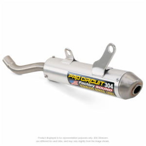 Yamaha YZ 250 (CG 12) [2002] - 304 2-Takter-Schalldämpfer, gebürstetes Aluminium