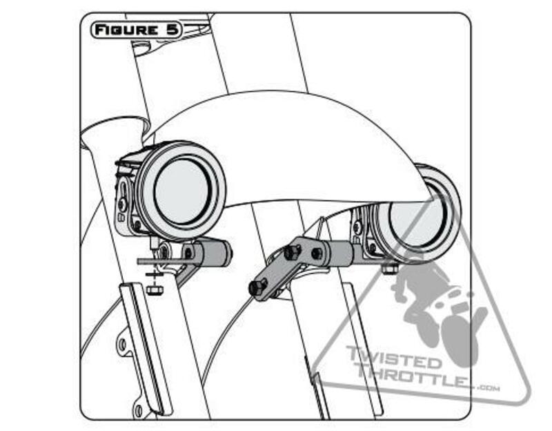 Kawasaki Vn 900 Cla [DENALI] - Lighting bracket Kawasaki Vulcan/Yamaha Star Cruisers
