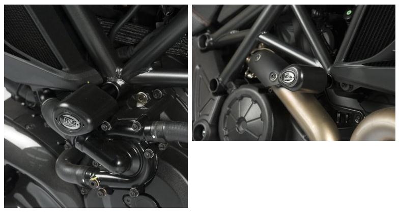 Ducati Diavel 1200 Cromo [2012-2013] - Aero Crash Protectors Black Ducati Diavel