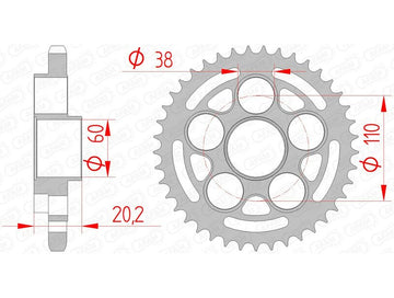 Ducati Hypermotard 939 [AFAM] - Sprocket steel standard - 525