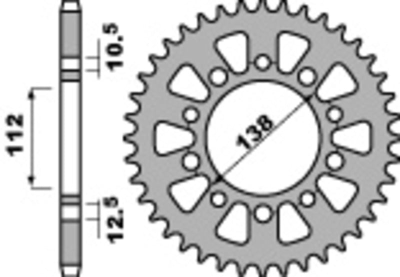 Honda No. 750 [PBR] - Sprocket aluminum reinforced - 520