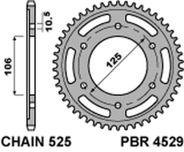 Triumph Bonneville T 120 Black [PBR] - Sprocket Aluminum Standard - 525