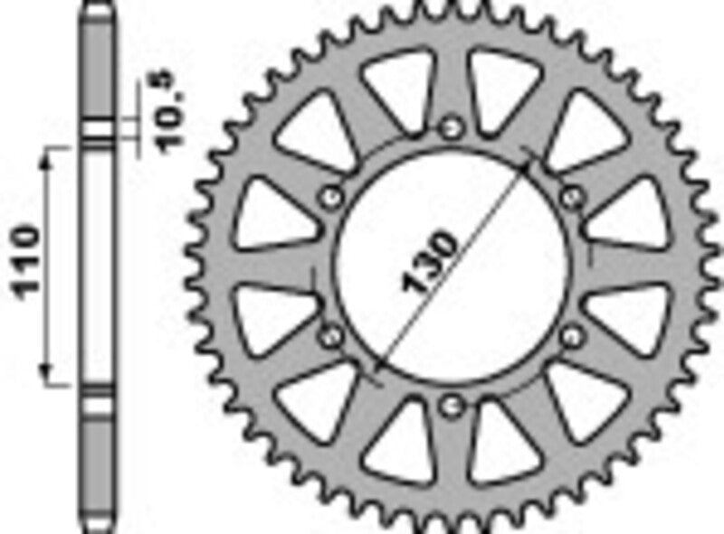 Kawasaki Ninja 250 [PBR] - Sprocket aluminum reinforced - 520