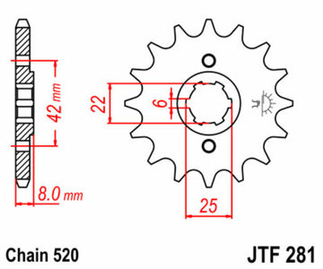 Honda XL 600 RM [JT Sprockets] - Standard steel pinion at the front - 0