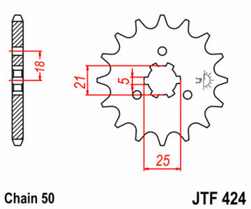 Suzuki GT 550 [JT Sprockets] - Standard steel pinion at the front - 0