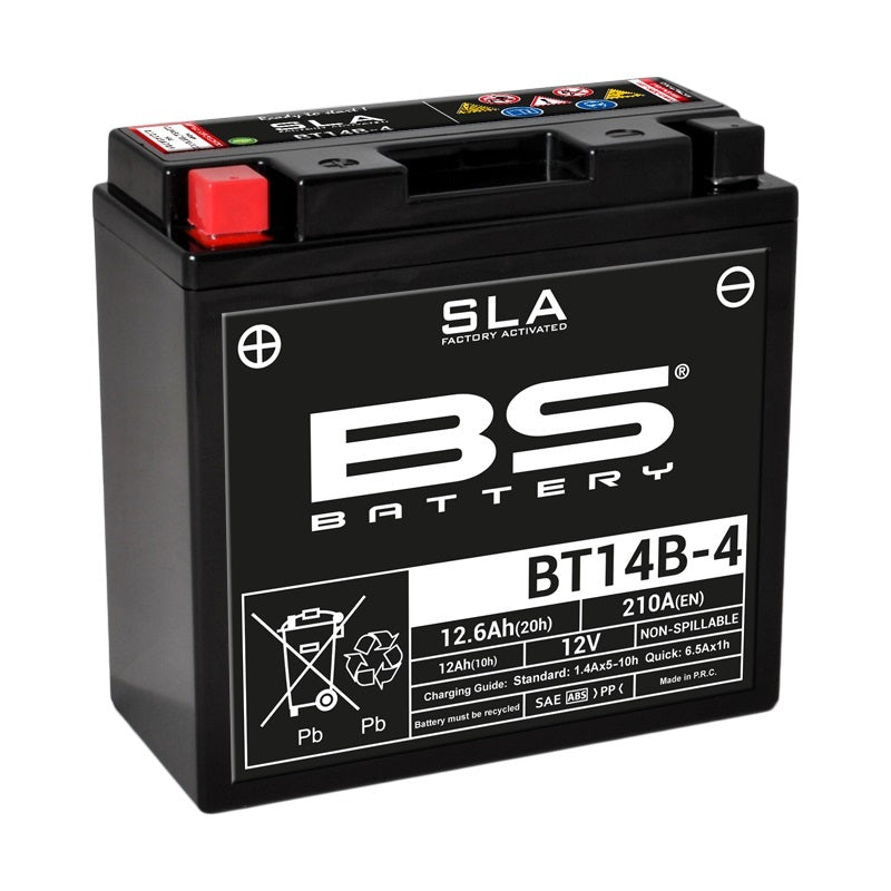 Yamaha Xvs 1100 [BS BATTERY] - SLA Maintenance Free Battery Factory Activated - BT14B-4
