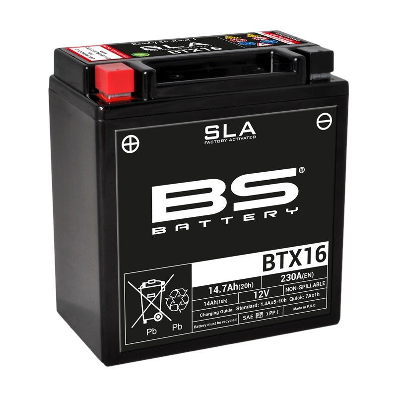 Triumph Tiger Sport 800 [BS BATTERY] - SLA Maintenance Free Battery Factory Activated - BTX16