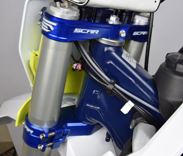 Husqvarna Te 125 [SCAR] - Triple clamp OE Offset Blue
