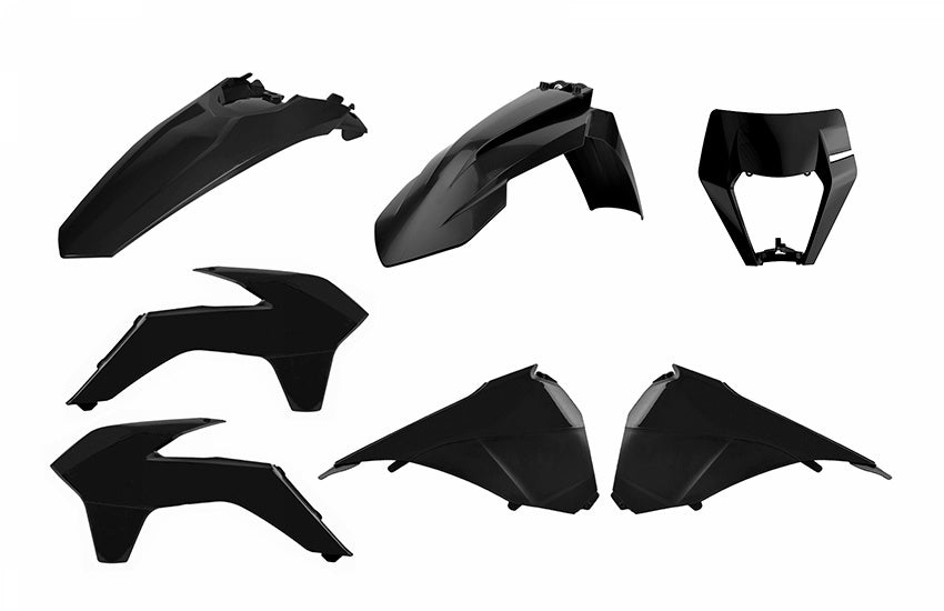 KTM 250 EXC SIX Days [2014-2016] - Enduro Restyling Plastik-Kit Schwarz KTM EXC