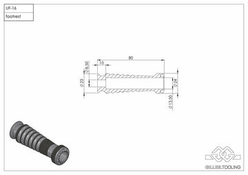 Suzuki Gsf 1200 S Bandit [GILLES] - TOOLING Sport Passenger Footrests Black Suzuki GSF1200 Bandit