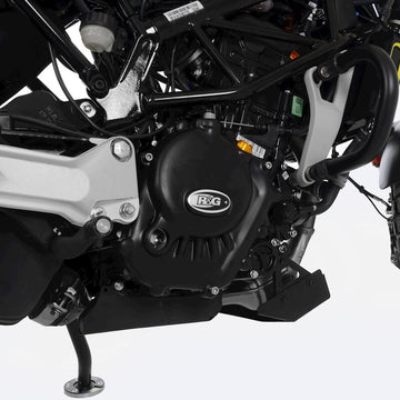 Ktm RC 125 ABS [2022-2026] - Race Series Right Crankcase Cover Protector (Clutch) - Black Husqvarna Svartpilen 125