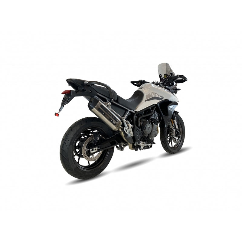 Triumph Tiger 900 Rally Pro [IXIL] - MXT silencer stainless steel / end cap black - Triumph Tiger 900/GT/Rally - ET4066SS