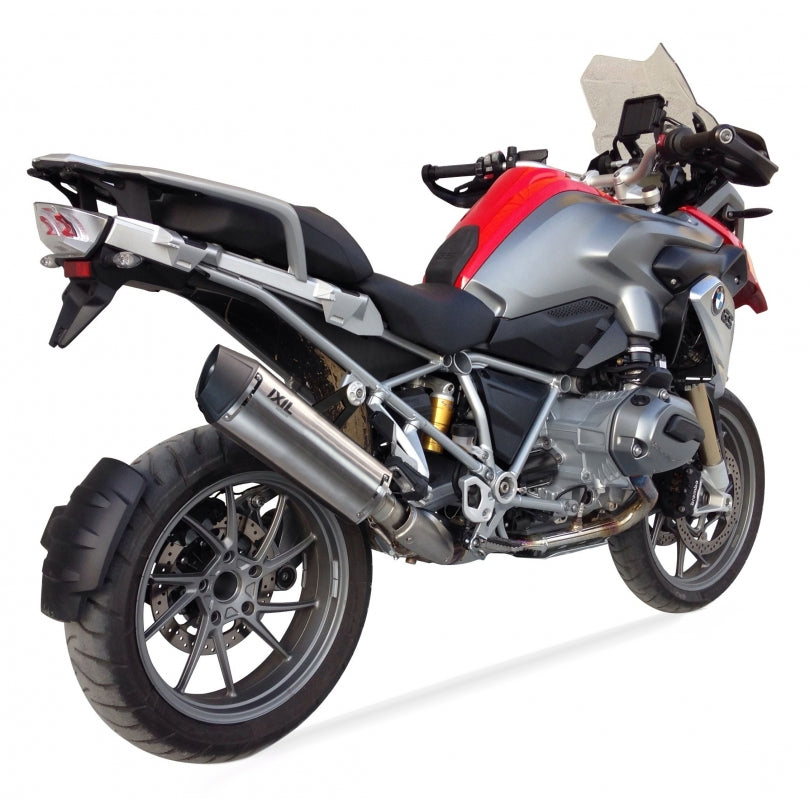 BMW R 1200 GS Adventure ABS (0 A 02) [2014-2016] - Hexoval Endtopf Edelstahl / Endkappe Edelstahl schwarz - OB5097VSE