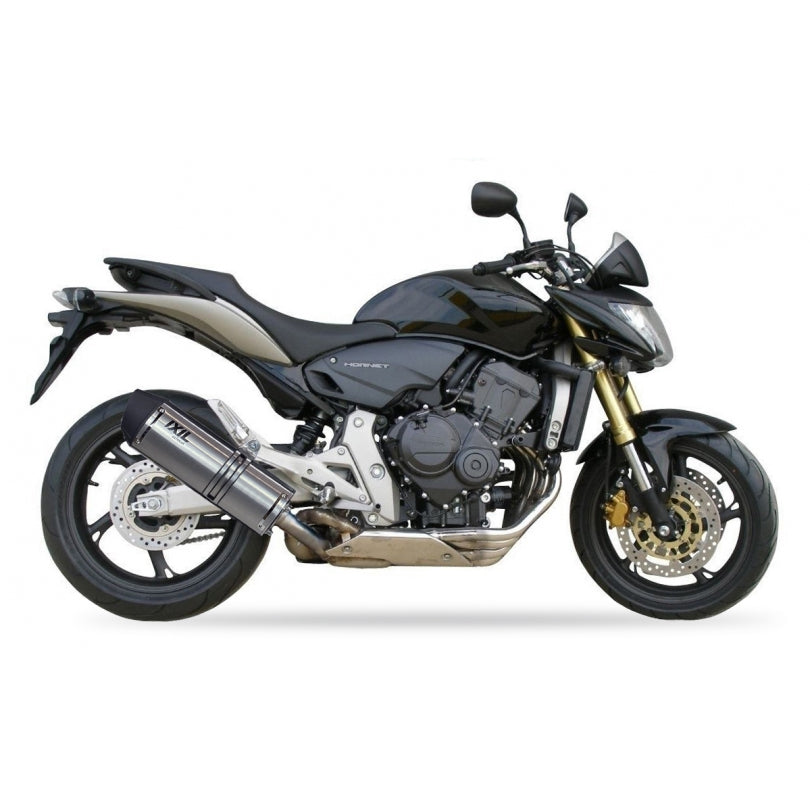 Honda CBR 600 F ABS PC41 [2011-2012] - Hexoval Endtopf Edelstahl schwarz / Endkappe Edelstahl schwarz - OH6048VSE