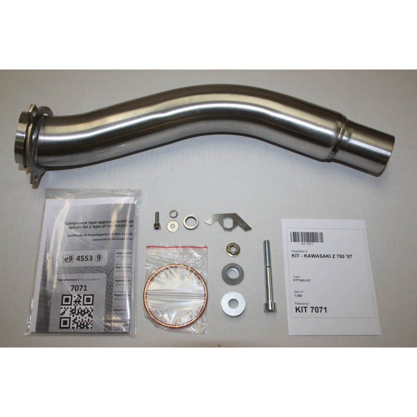 Kawasaki Z 750 ABS Z750M [2007-2012] - Hexoval Endtopf Edelstahl / Endkappe schwarz