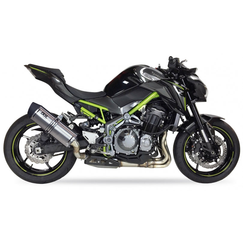 Kawasaki Z 900 A2 ABS ZR900H [2020-2021] - Hexoval Endtopf Edelstahl / Endkappe schwarz