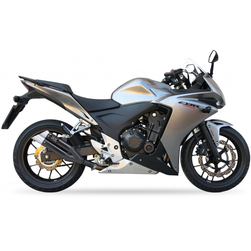 Honda CB 500 X (PC 46) [2013-2015] - Hyperlow Endtopf Edelstahl schwarz / Endkappe Aluminium - XH6333XB