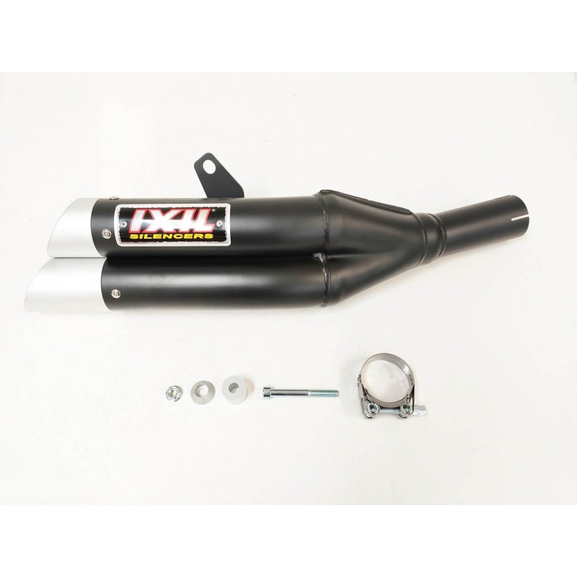Honda CB 500 X ABS (PC 46) [2013-2016] - Hyperlow Endtopf Edelstahl schwarz / Endkappe Aluminium - XH6333XB