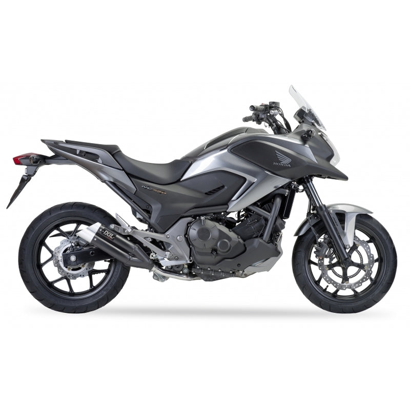 Honda Nc 750 [IXIL] - Hyperlow silencer stainless steel black / end cap aluminum - XH6362XB