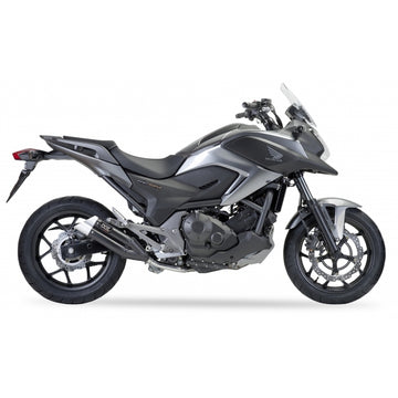 Honda Nc 750 X Dct [IXIL] - Hyperlow silencer stainless steel black / end cap aluminum - XH6362XB - 0