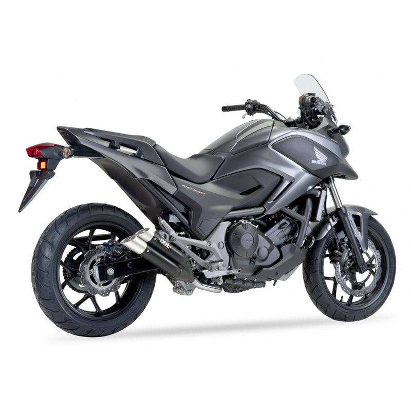 Honda Nc 750 [IXIL] - Hyperlow silencer stainless steel black / end cap aluminum - XH6362XB