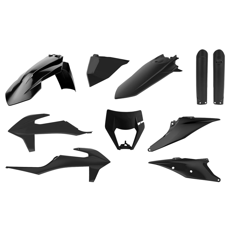 KTM 350 EXC-F Wess [2023] - Plastik-Kit Schwarz - KTM EXC/EXC-F