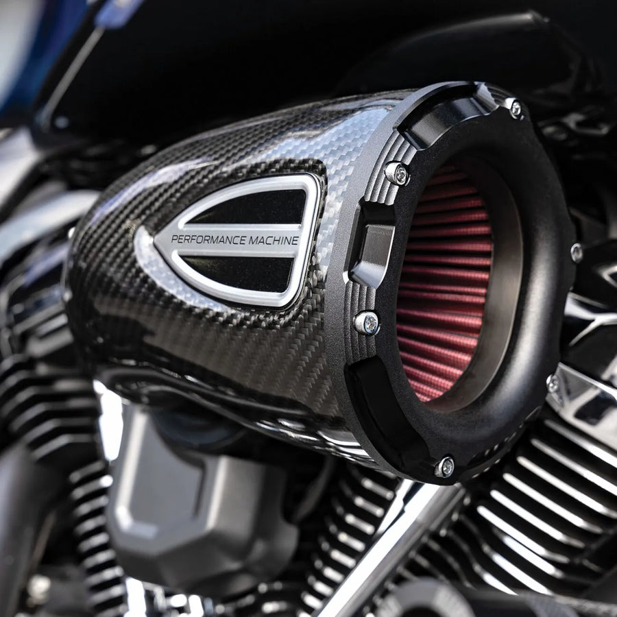 harley davidson touring [PERFORMANCE MACHINE (PM)] - C4 Series carbon fiber air filter kit