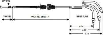 harley davidson flhri [DRAG SPECIALTIES] - Stainless steel jacketed idle cable - 0